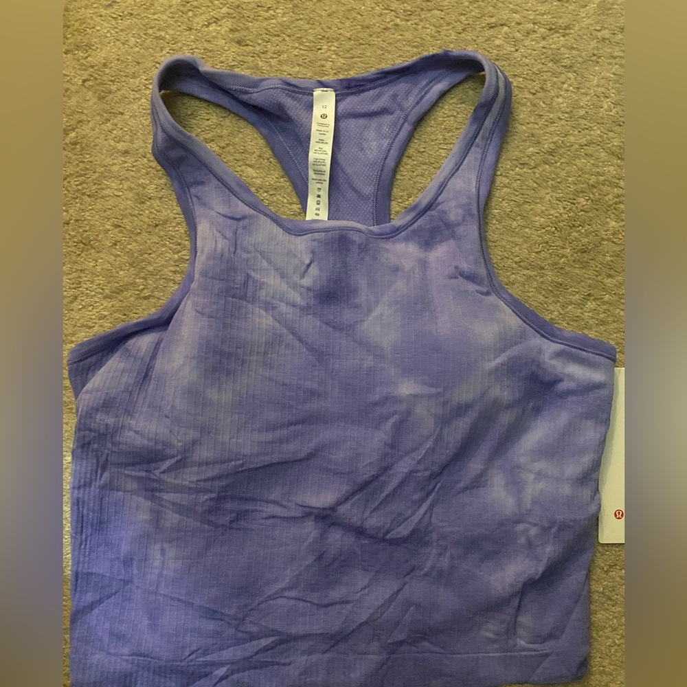 Lululemon Ebb to Street RB crop Tank * marble dye women’s size 12